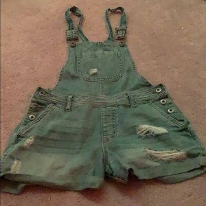 blue overalls